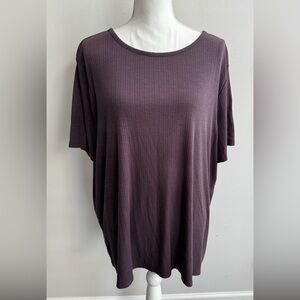 Old Navy Luxe Ribbed Knit Top in Plum